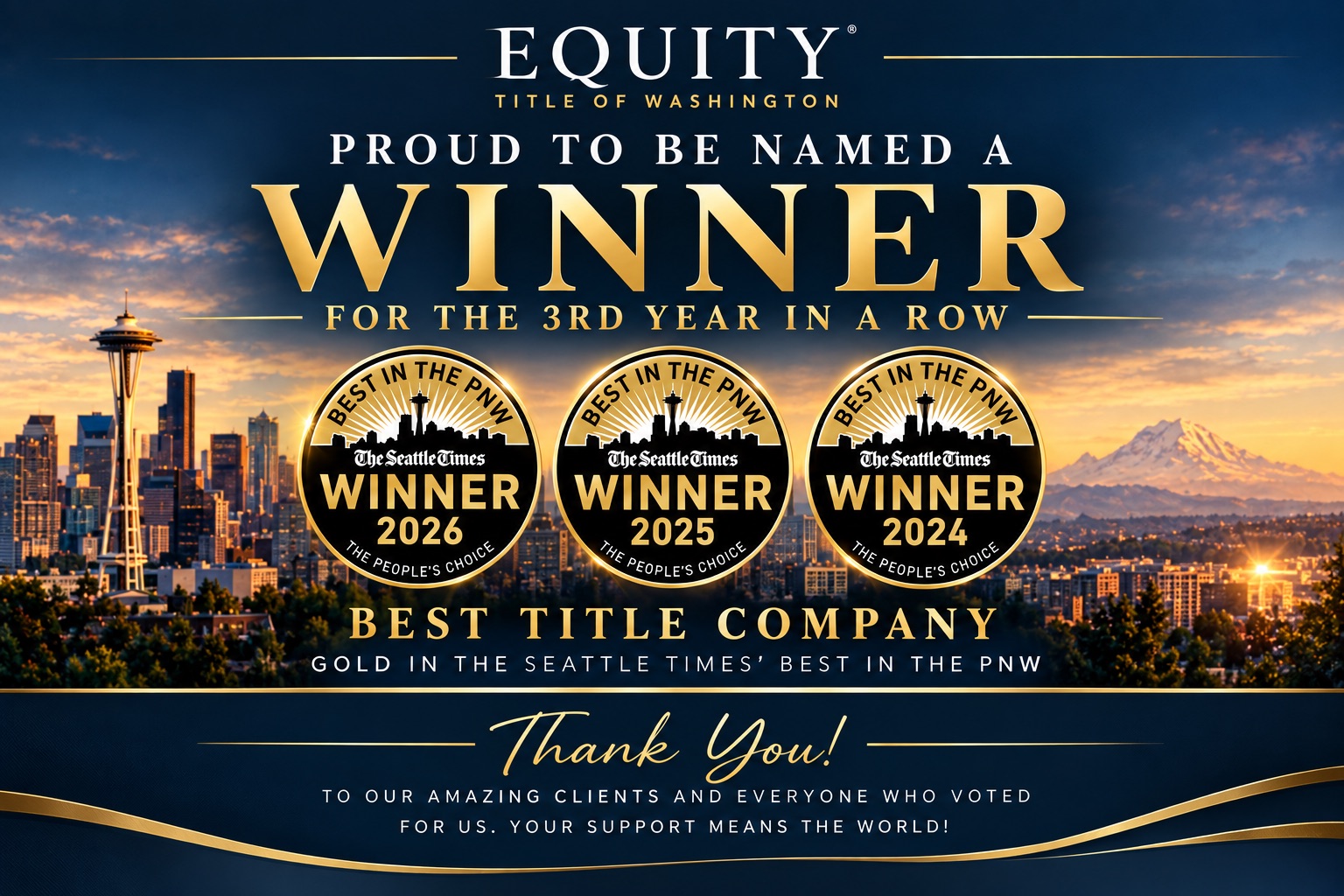 Equity Title of Washington - Seattle Times Best in the PNW Winner 2024, 2025 and 2026